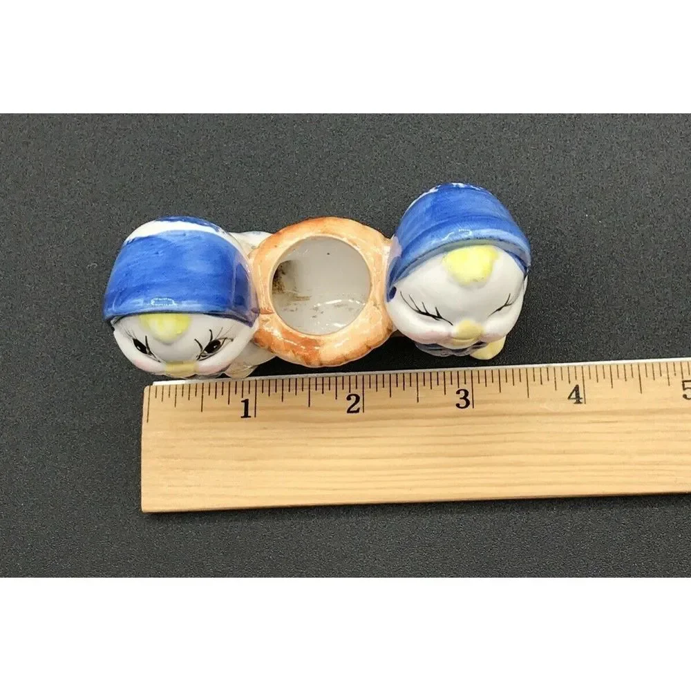 Chicks with Blue Bonnets and Basket Toothpick‎ Holder